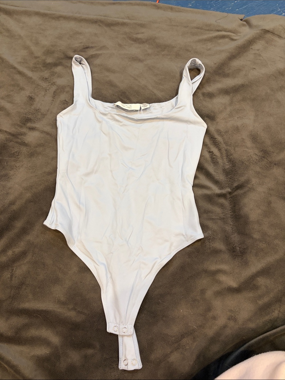 Girls White Tank One-Piece Bodysuit